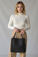 Vivisence Damen Handtasche Verstellbarer Schultergurt Alltag Tasche, Schwarz