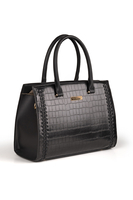 Vivisence Handtasche Damen Kunstleder Set 3 Teilig Elegante Taschen, Schwarz