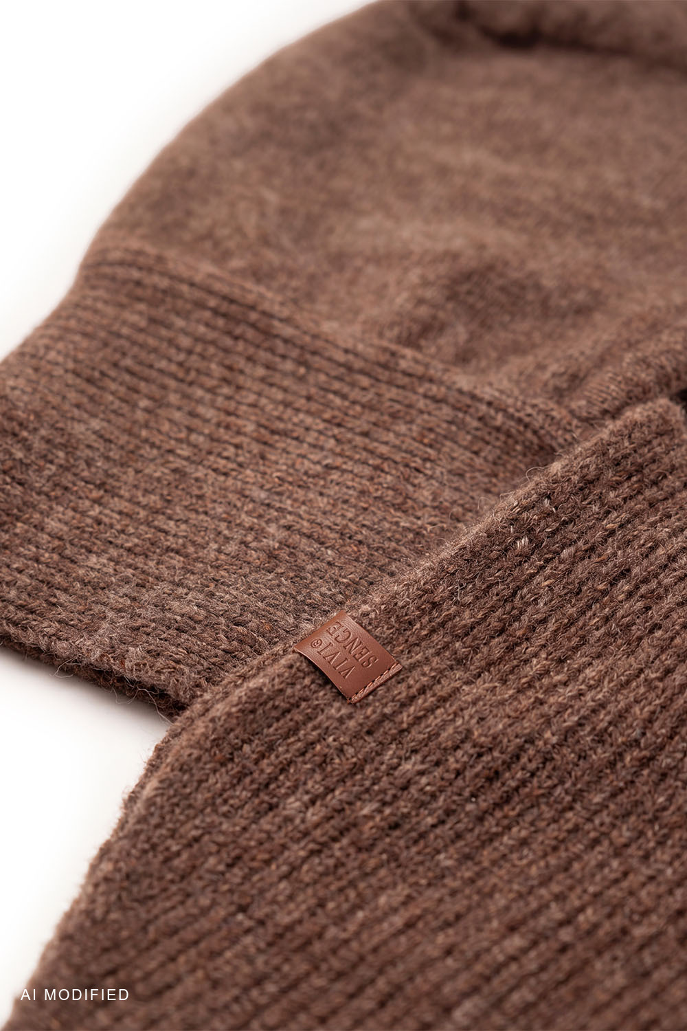 Vivisence Women Balaclava Front Tie Perfect Fit, brown
