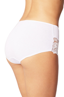 Vivisence Dame Slip Unterhose Spitze Bund Gummispitze Unterwäsche klassisch 4008, weiß