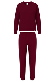 Vivisence Women's Tracksuit Two Piece Lounge Set With Classic Sweatshirt And Tapered Joggers Featuring Elastic Waist Ribbed Cuffs And Side Pockets For Everyday Comfort 9204kmpl,