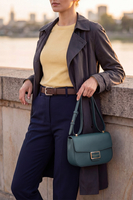 Vivisence Femme Sac À Bandoulière Rabat Magnétique Organisation Quotidienne, turquoise