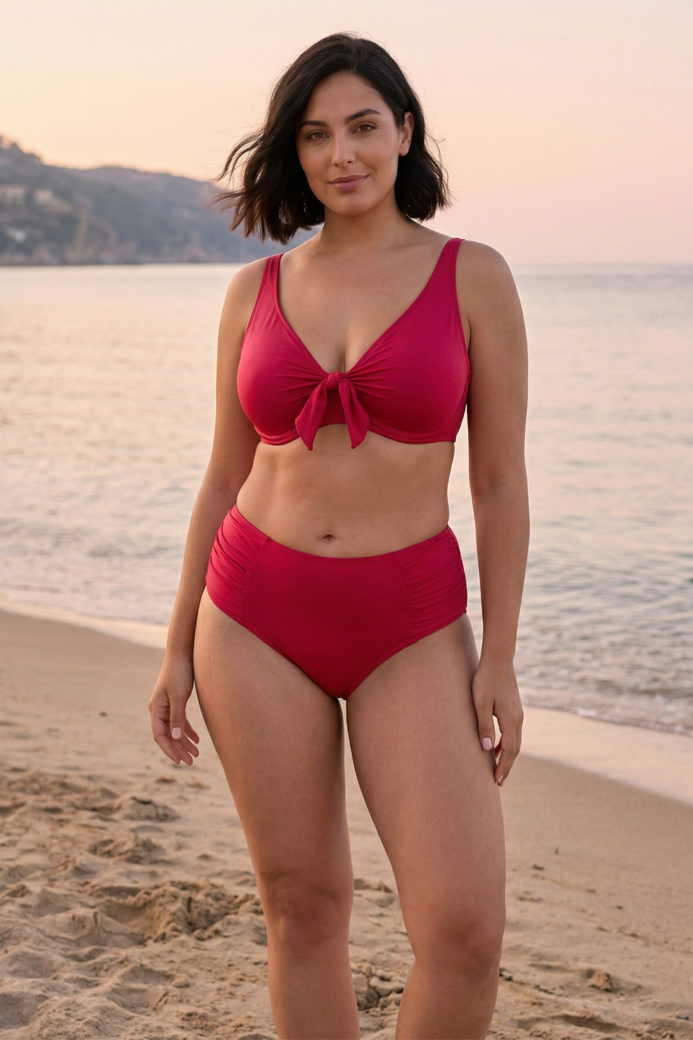 Vivisence Bikinihose Damen Bikini Unterteil Ideal Schwimmen und Sonnenbad, himbeerfarben