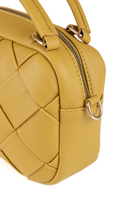 Vivisence Damen Schultertasche Geflochtenes Design Ideal für den Alltag, Gelb