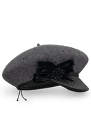 Vivisence Casquette Femme Hiver Fait Main Élégante Pour L’Automne 7064, szary