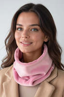 Vivisence Femme Snood Hiver Tricot Doux En Coton Confortable Chaleur Chaque Jour, rose