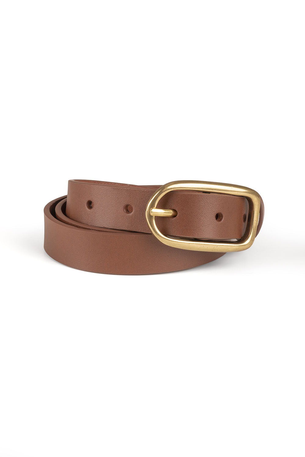 Vivisence Damen Gürtel Echtleder goldene Schnalle Ledergürtel P0004, Braun