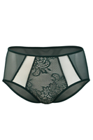 Vivisence Damen Slip Spitze Netz Details Vollschnitt Für Elegante Passform 1044W, Grün