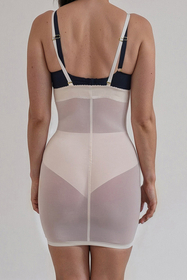 Vivisence Women's Shapewear Dress Slip Silicon Band Perfect Modeling Effect 4106, Beige