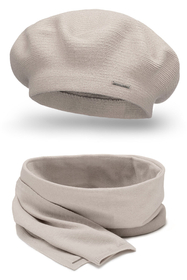 Vivisence Mütze Schal Set Klassisch Form Wärme Und Stil An Wintertagen 7005, beige