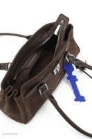 Vivisence Shoulder Bag for Women Polyester Suede Effect Everyday Handbag, brown
