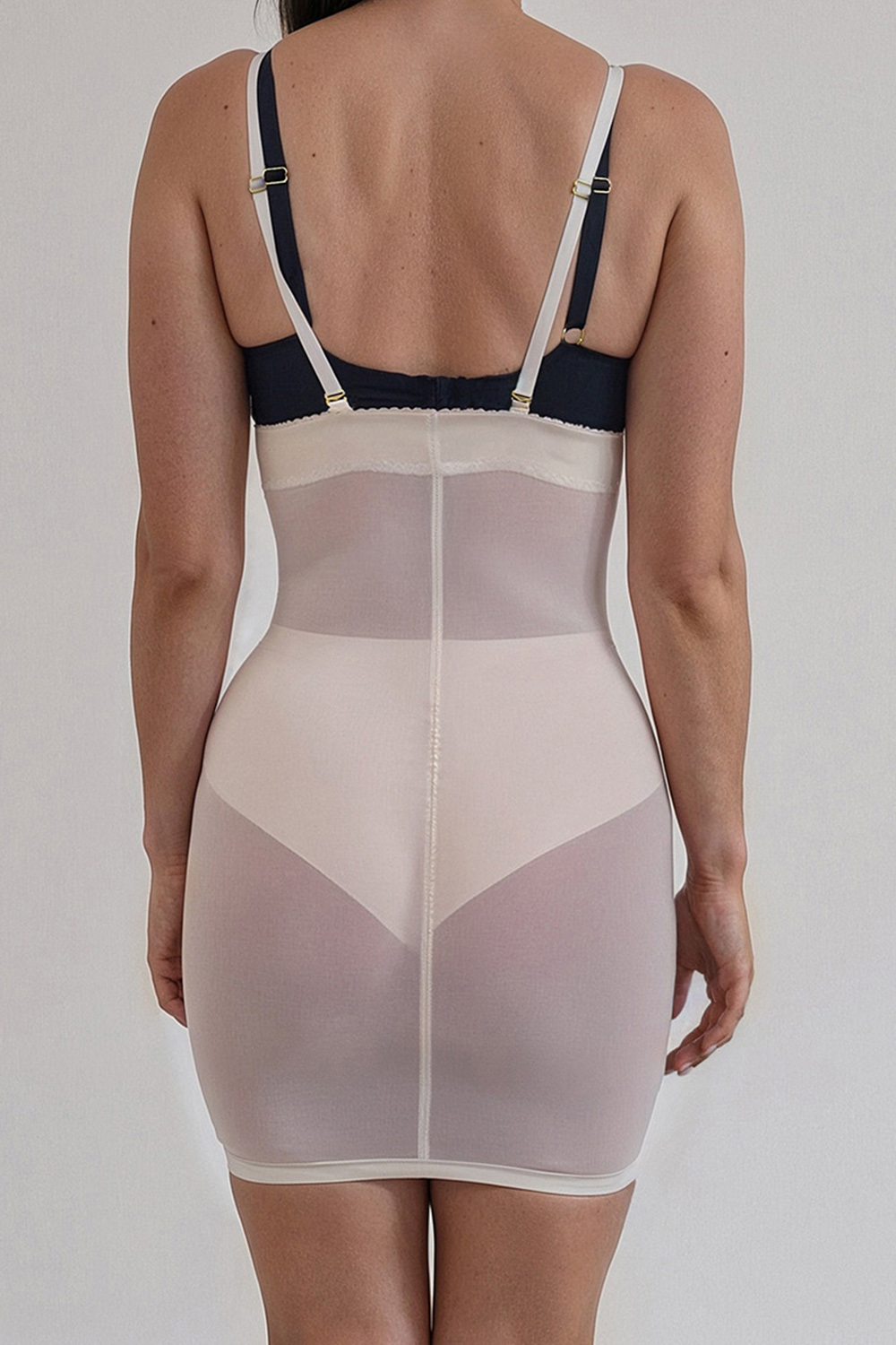 Vivisence Damen Shapewear Unterkleid Hohe Taille Perfekte Figur 4106, Beige