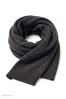 Vivisence Herrenschal Merino Wolle Seide Herren Feinstrick Accessoire, dunkelgrau