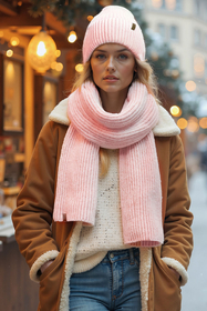 Vivisence Femme Bonnet Hiver Laine Merinos Confort Ajuste Chaleur Quotidienne, rose