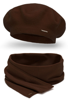 Vivisence Mütze Schal Set Klassisch Form Wärme Und Stil An Wintertagen 7005, braun