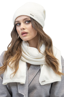 Vivisence Women's Winter Scarf Warm Comfortable For Cold Days 7101, ecru