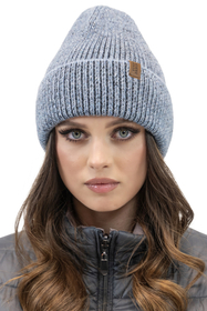 Vivisence Bonnet Femme Hiver Tricoté Bicolore En Fil Chaud Pour L’Automne 7098, bleu