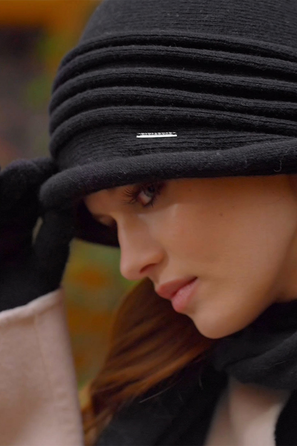 Vivisence Chapeau Femme Hiver Classique En Fil Douillet Pour Un Style Élégant 7045, noir