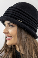 Vivisence Damen Hut Winter Klassisch Warm Garn Wärme Und Stil Wintertagen 7045, schwarz