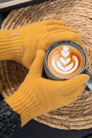 Vivisence Gants Femme En Laine Pour L’Hiver Idéal Temps Froid 7201, miel