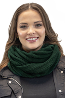 Vivisence Loop Scarf For Women Fashionable Cozy Double Layer Warm Yarn 7019S, green