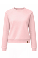 Vivisence Women Crewneck Sweatshirt Soft Knit Pullover Everyday Comfort, pink