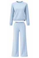Vivisence Damen Hausanzug Sweatshirt und Hose Mit Elastischem Bund Für Alltag, blau