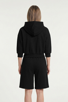 Vivisence Damen Shorts Baumwolle Stretchbund Taschen Für Den Alltag, schwarz