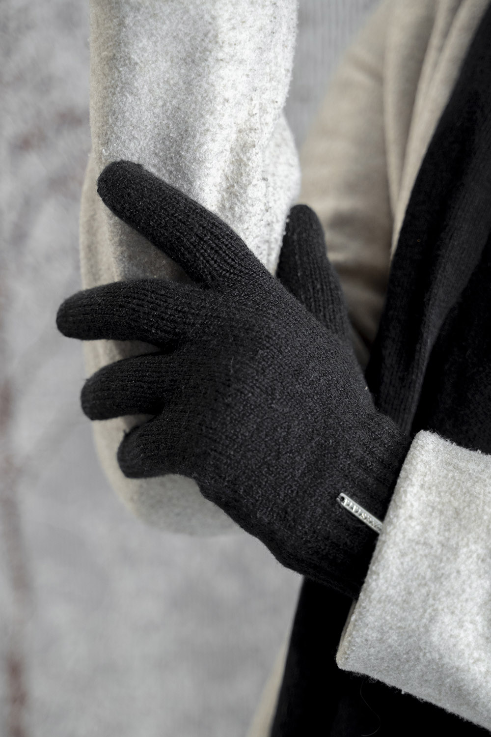 Vivisence Gants Femme En Laine Pour L’Hiver Idéal Temps Froid 7201, noir