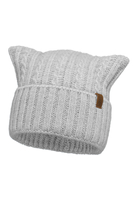 Vivisence Femme Bonnet Hiver Laine Merinos Doux Pour Protection Contre Le Froid, gris