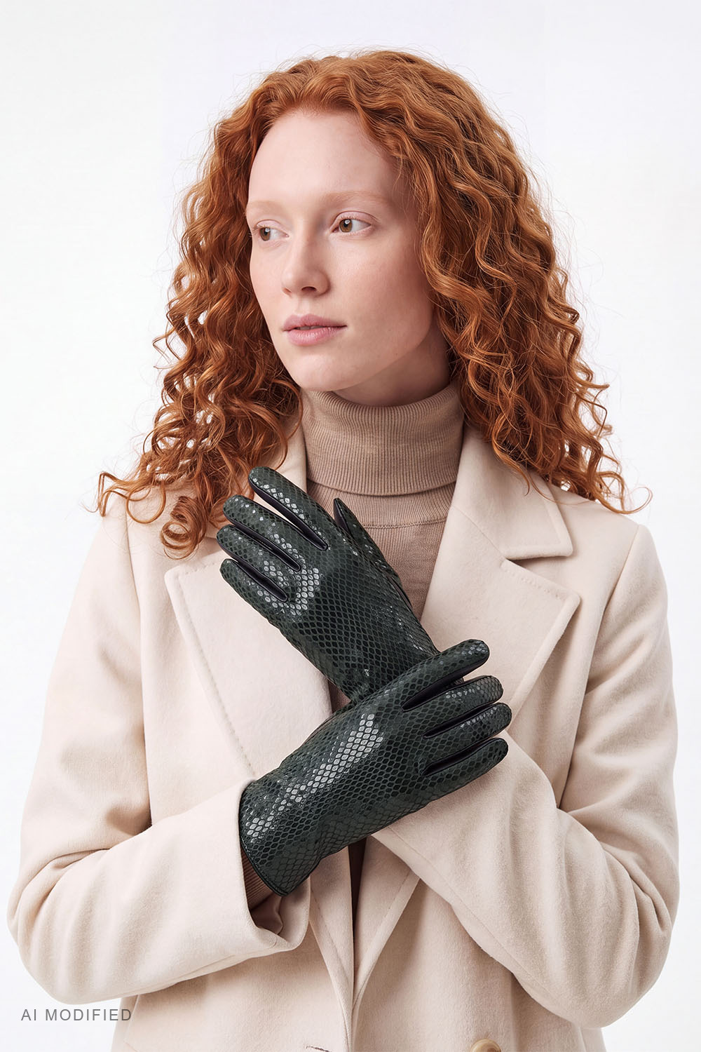 Vivisence Damen Lederhandschuhe Naturleder eleganter Stil Alltag, schwarz