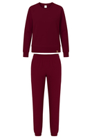 Vivisence Women's Tracksuit Two Piece Lounge Set With Classic Sweatshirt And Tapered Joggers Featuring Elastic Waist Ribbed Cuffs And Side Pockets For Everyday Comfort 9204kmpl,