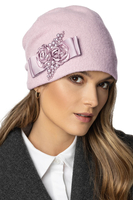 Vivisence Bonnet Femme Hiver En Laine Douillet Élégant Pour L’Automne 7080, rose clair