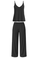 Vivisence Damen Pyjama Viskose Lockere Passform Komfort Für Nachtwäsche 2046,