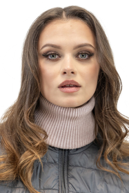 Vivisence Bandeau Femme En Maille Côtelée Ajustement Optimal Pour L’Hiver 7092, rose poudré