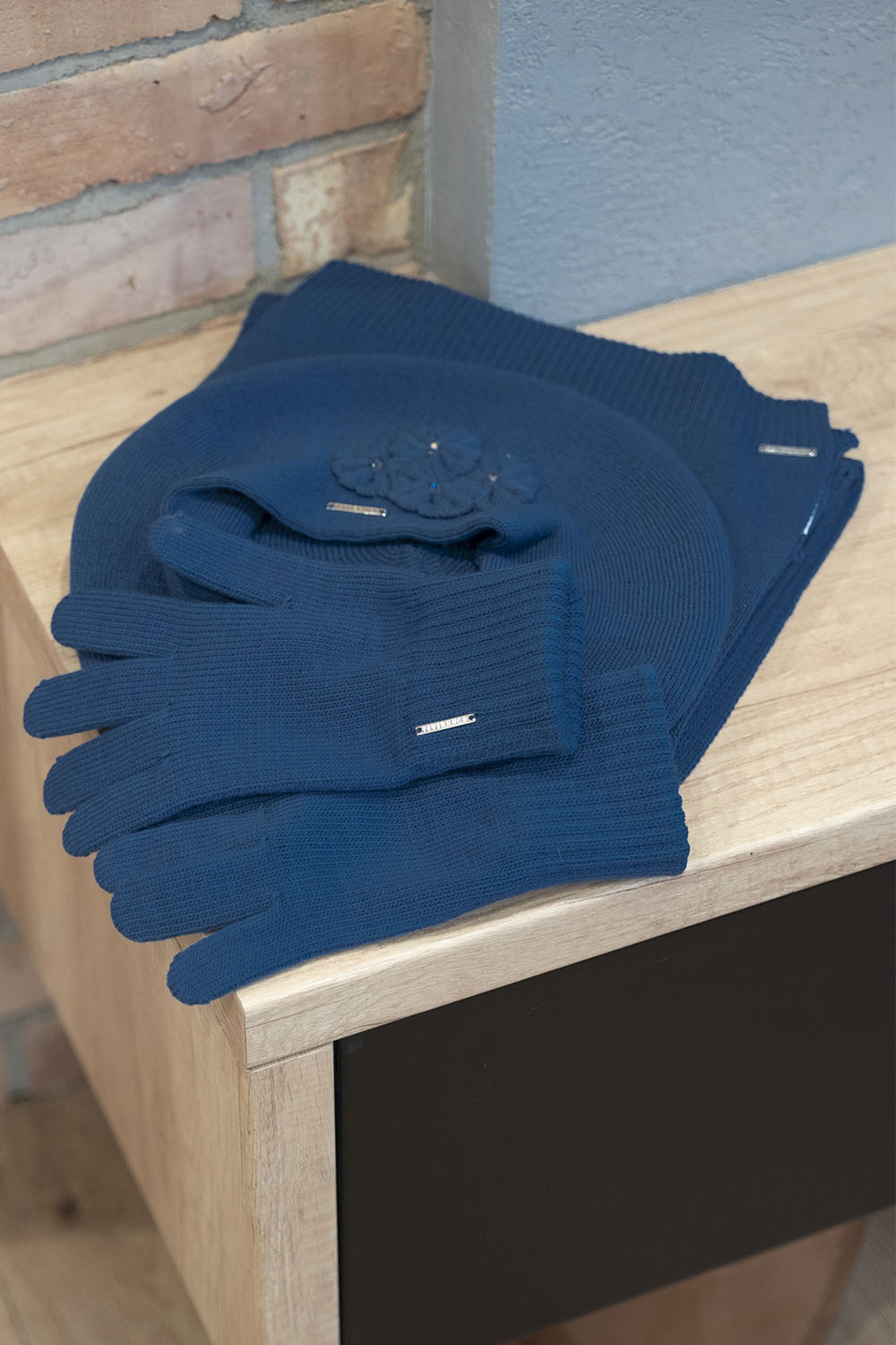 Vivisence Gants Femme Hiver En Fil Chaud Parfaits Pour Les Jours Froids 7204, bleu