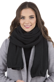 Vivisence Women's Winter Scarf Warm Comfortable For Cold Days 7101, black