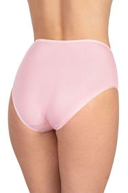 Vivisence Woman Briefs Cotton Smooth High Waist Underwear 4017 5-Pack, Pink elastic: pink 5-pack