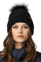 Vivisence Bonnet À Pompon Femme Doublé Polaire Ajustement Parfait Et Chaleur 70103, noir