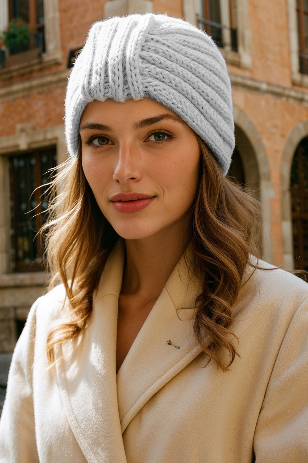 Vivisence Damen Mütze Weicher Merino Baumwollmix Für Komfort, Grau