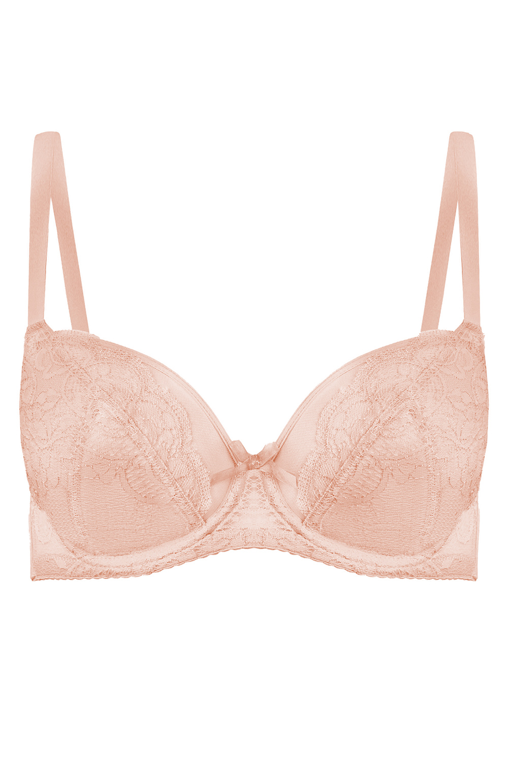 Vivisence Soutien Gorge Femme Semi-Rembourré En Dentelle Galbe Et Maintien, beige