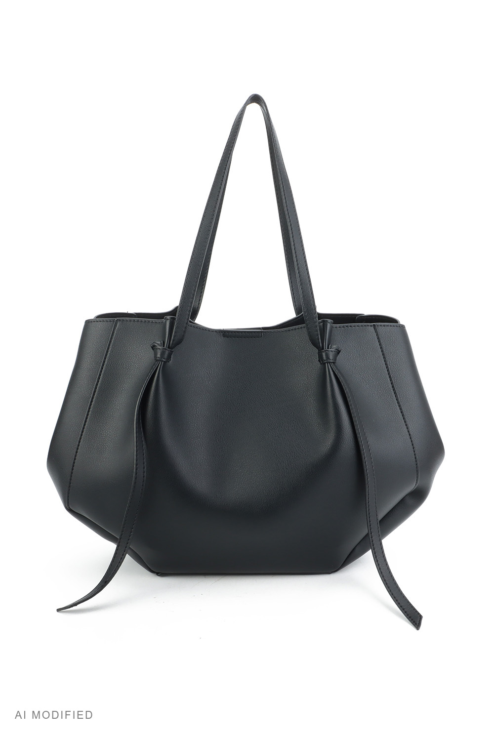 Vivisence Shoulder Bag for Women Polyurethane, Shopper Tote Magnetic Closur, black