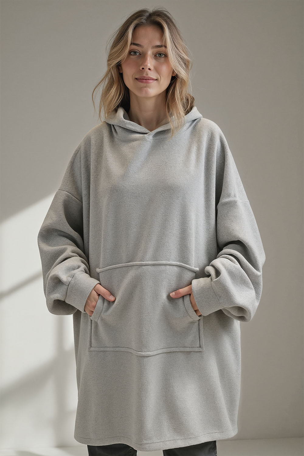 Vivisence Sweat À Capuche Couverture Doux Poche Frontale Pratique Confortable 5029,