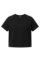 Vivisence Damen T-Shirt Kurzarm Rundhals Elastischer Baumwolle Bequem, schwarz