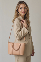 Vivisence Sac Porté Main Femme Compartiment Zippé L'élégance au Quotidien, beige