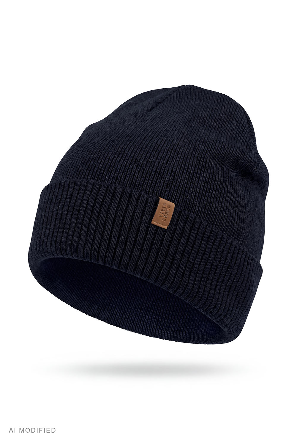 Vivisence Herren Mütze Merinowolle klassisch Beanie Winter, dunkelblau