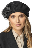 Vivisence Béret Femme Hiver En Laine Élégant Confortable Parfait Pour L’Automne 7081, noir