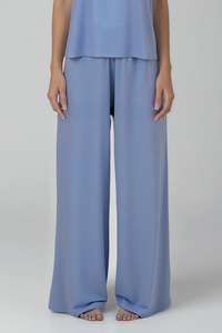 Vivisence Femme Pantalon de Pyjama Tricot Respirant Confort Pour la Nuit 2102, bleu ciel