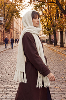 Headwear hood, Beige