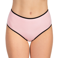 Vivisence culotte classique slip pour femme 4017, bande noire : rose